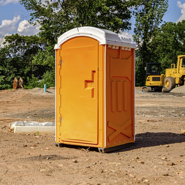 how often are the portable toilets cleaned and serviced during a rental period in Lake Viking Missouri